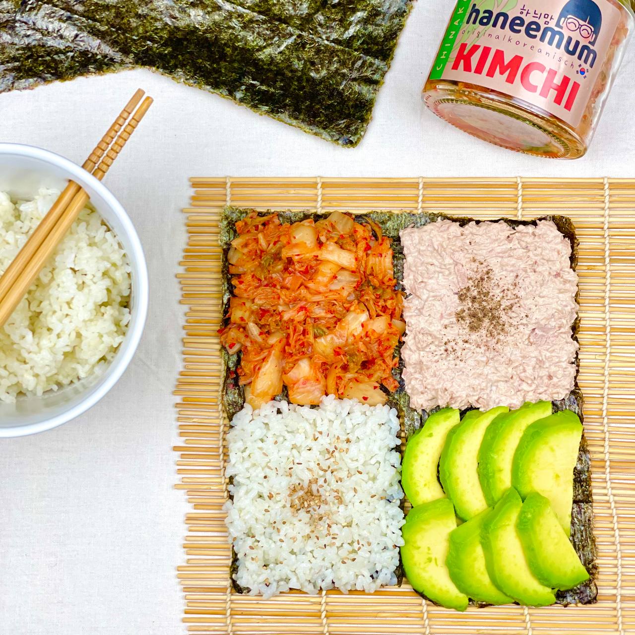 Kimbab-Wrap mit Kimchi